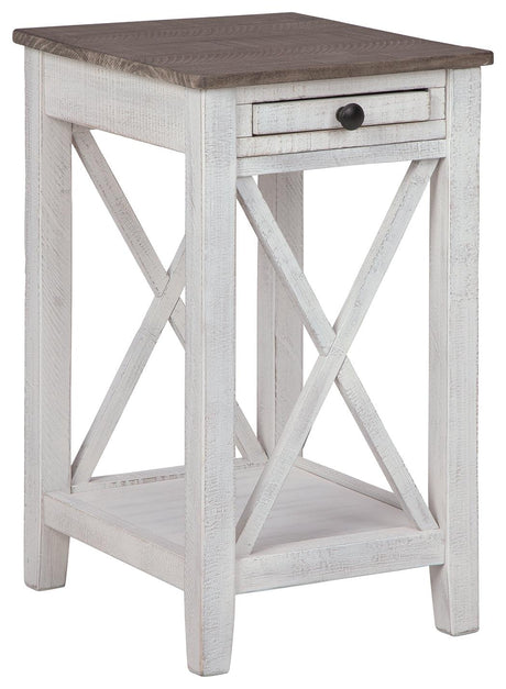 Adalane Accent Table angled closed drawer