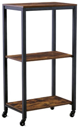 Side view of Bevinfield bar cart showing locking casters