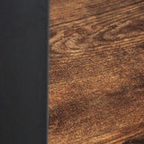 Detailed view of Bevinfield bar cart locking caster and lower shelf