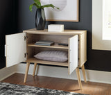 Orinfield Accent Cabinet open showing adjustable shelf