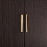 Orinfield Accent Cabinet close-up of dark brown finish