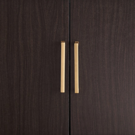 Orinfield Accent Cabinet close-up of dark brown finish