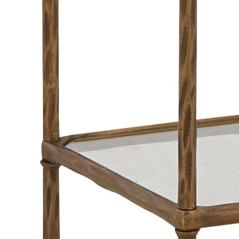 Antique brass finish detail on Ryandale bookcase