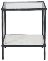 Ryandale Antique Black Accent Table close-up of details