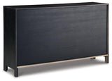 Lenston Black and Gray Accent Cabinet front view