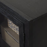 Lenston Black and Gray Accent Cabinet front view