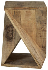 Zalemont Distressed Brown Accent Table side view