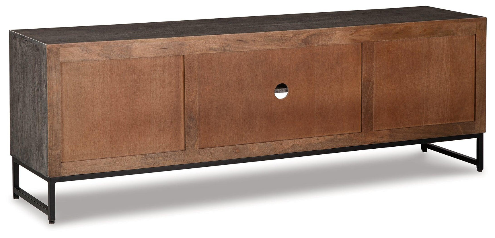 Rear view showing cable openings in Treybrook Cabinet