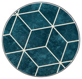 Close-up of diamond pattern ceramic tile top on Clairbelle table