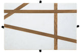 Braxmore white and light brown marble accent table overhead view