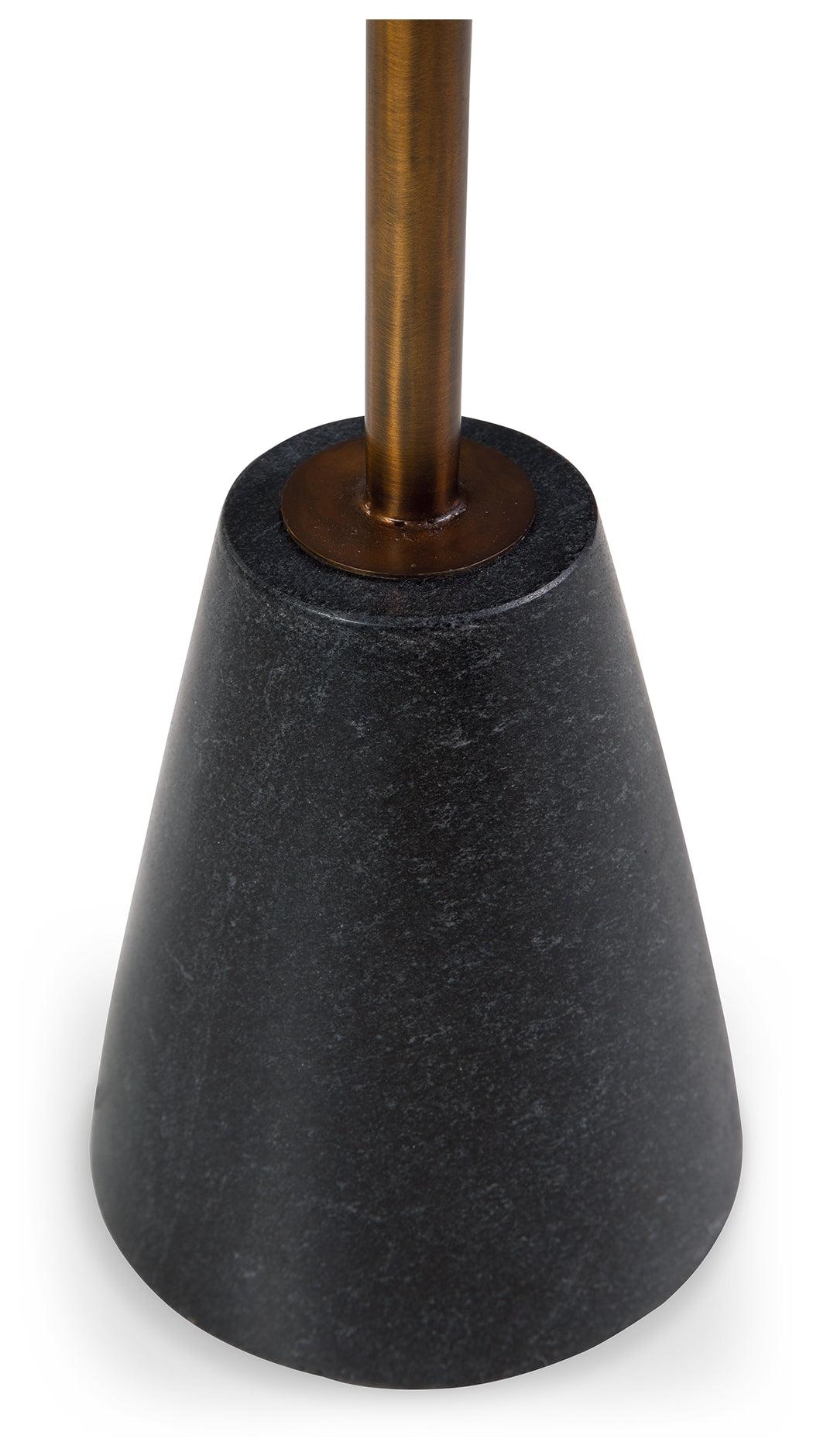 Marble top finish detail of Caramont accent table