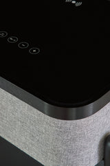 Bluetooth speaker detail on the table side