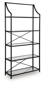 Dakerwell Antique Black 72 inch bookcase side angle