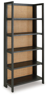 Abyard bookcase front view showing shelves