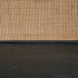 Close-up of Abyard bookcase wood grain and finish