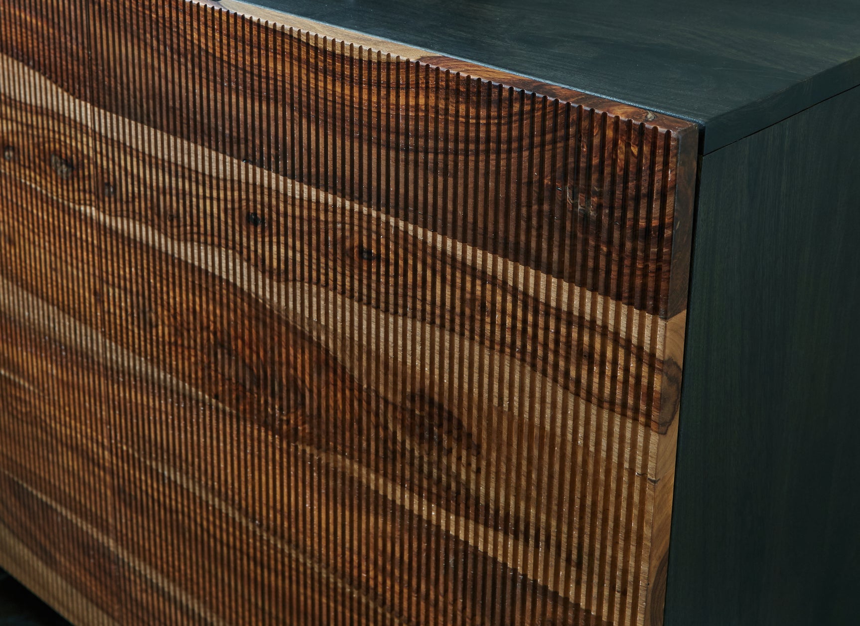 Darrey Accent Cabinet wood grain and hardware close-up