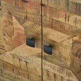 Camney accent cabinet detail of patterned door front