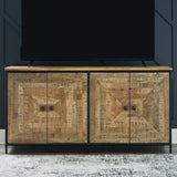 Camney accent cabinet with TV on top