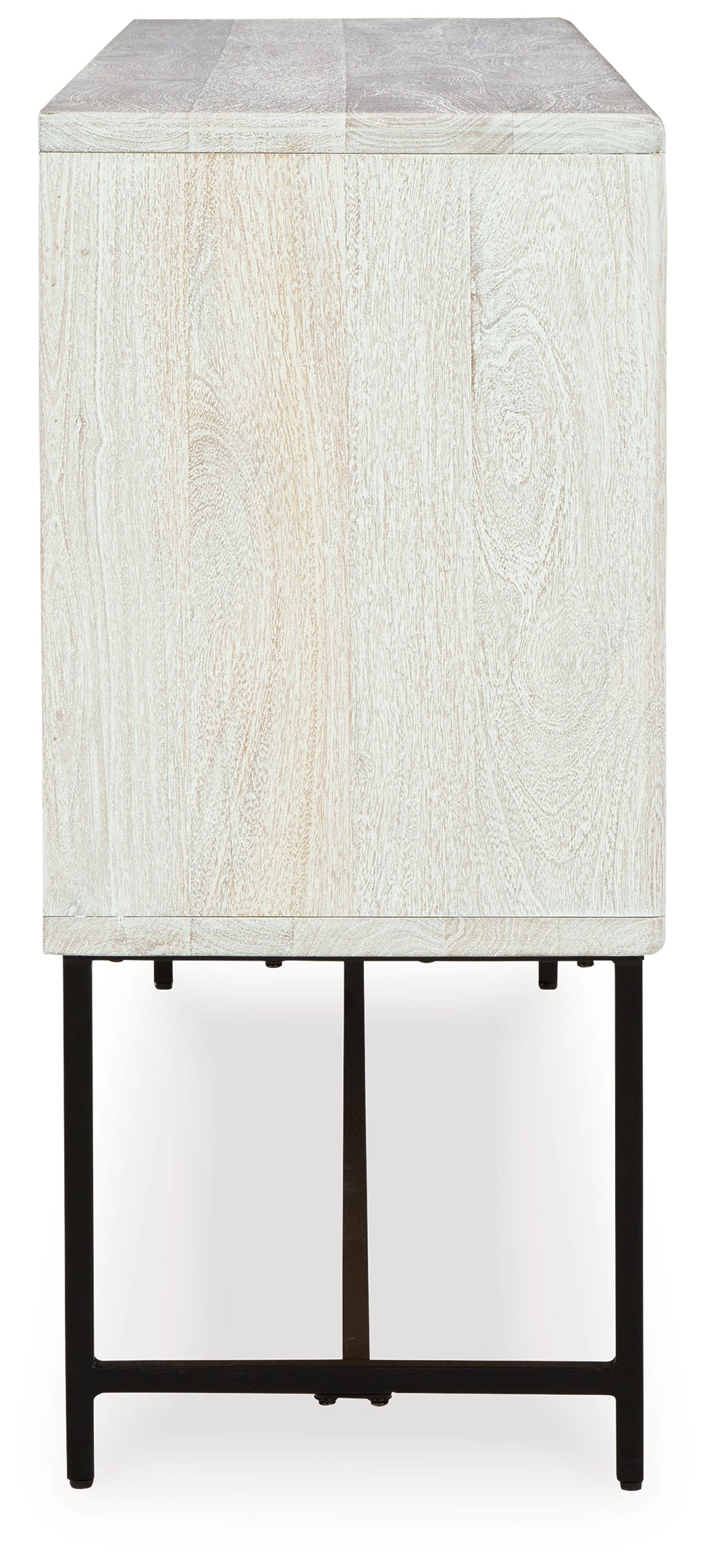 Freyton accent cabinet side view showing profile