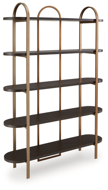 Brentmour bookcase angled side view
