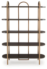Brentmour bookcase front view showing shelves
