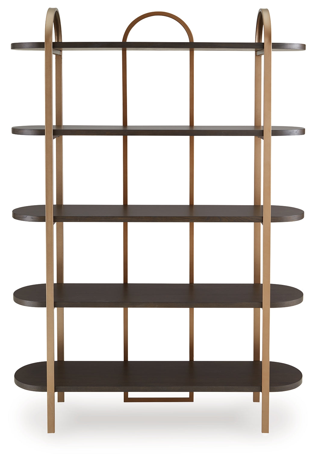 Brentmour bookcase front view showing shelves