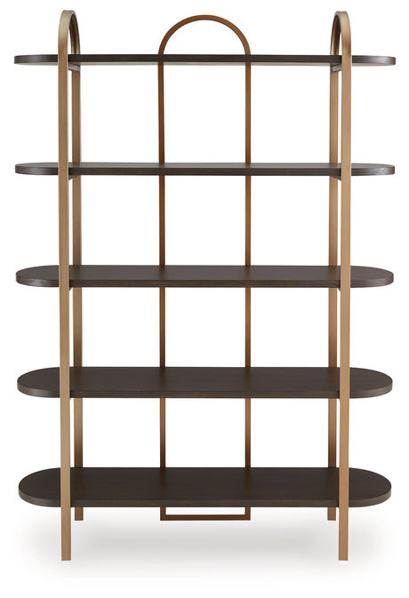 Brentmour bookcase front view showing shelves