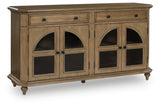 Barlomore Accent Cabinet side angle with closed doors