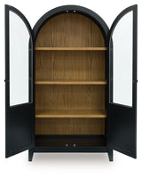 Dagandale Accent Cabinet open doors showing shelves