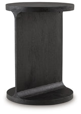 Adderley Black Accent Table angled side view