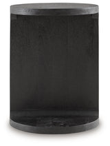 Adderley Black Accent Table head-on front view