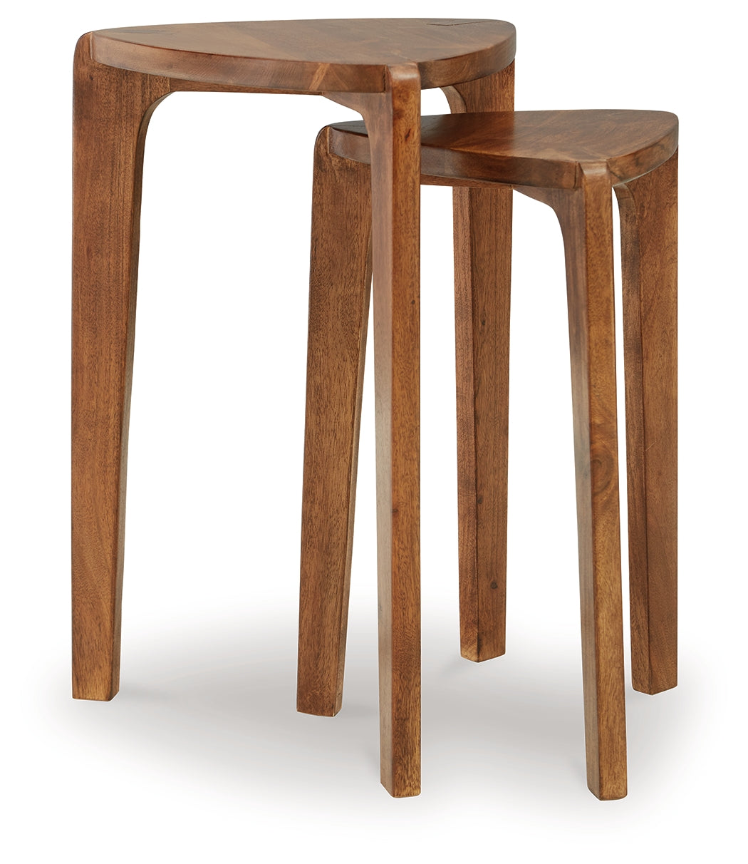 Brynnleigh accent tables top down view