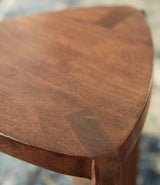 Brynnleigh medium brown wooden nesting accent tables set of 2 in contemporary style
