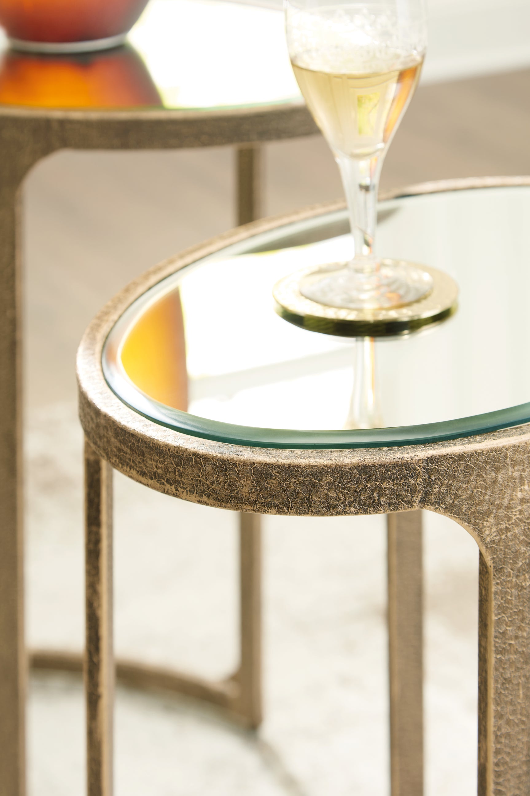 Irmaleigh accent table detailed finish