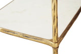 Marble and metal texture detail of Plattfield Bar Cart