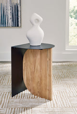 Ladgate Black Natural Accent Table