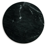 Top-down view of Quinndon Accent Table marble surface