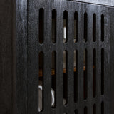 Close-up of Vallisburg Accent Cabinet door with magnetic push latch