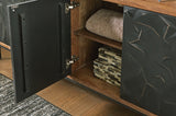 Dorannby Accent Cabinet close-up of patterned door detail