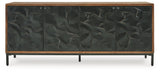 Dorannby Accent Cabinet head-on closed doors view