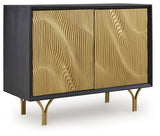 Tayner Accent Cabinet angled side view