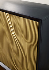 Tayner Accent Cabinet carved door detail