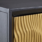 Tayner Accent Cabinet goldtone finish detail