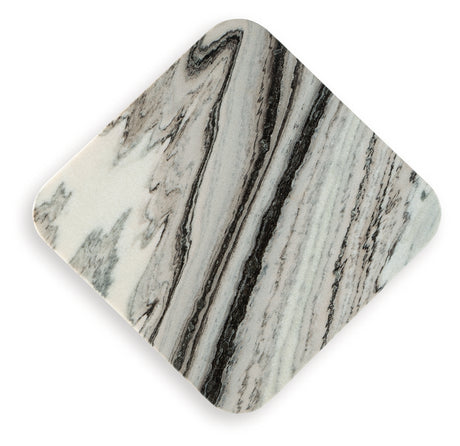 Profile detail of Baretton marble coffee table edge