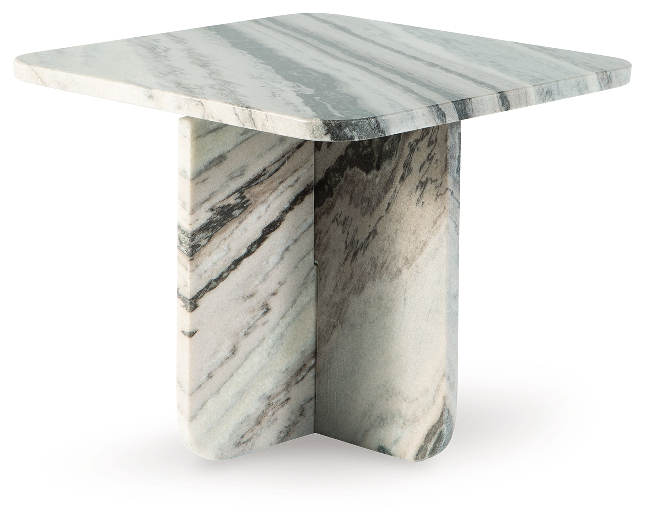 Side angle of Baretton marble coffee table