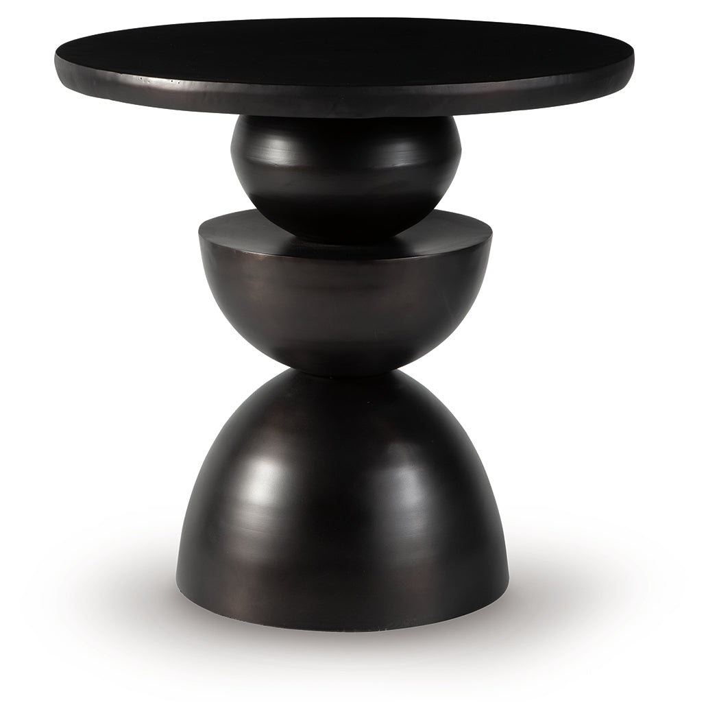 Kurtson Accent Table top angle showing bronze finish