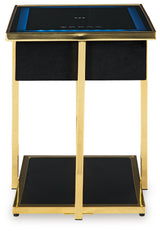 Head-on view showing wireless charging controls on tabletop