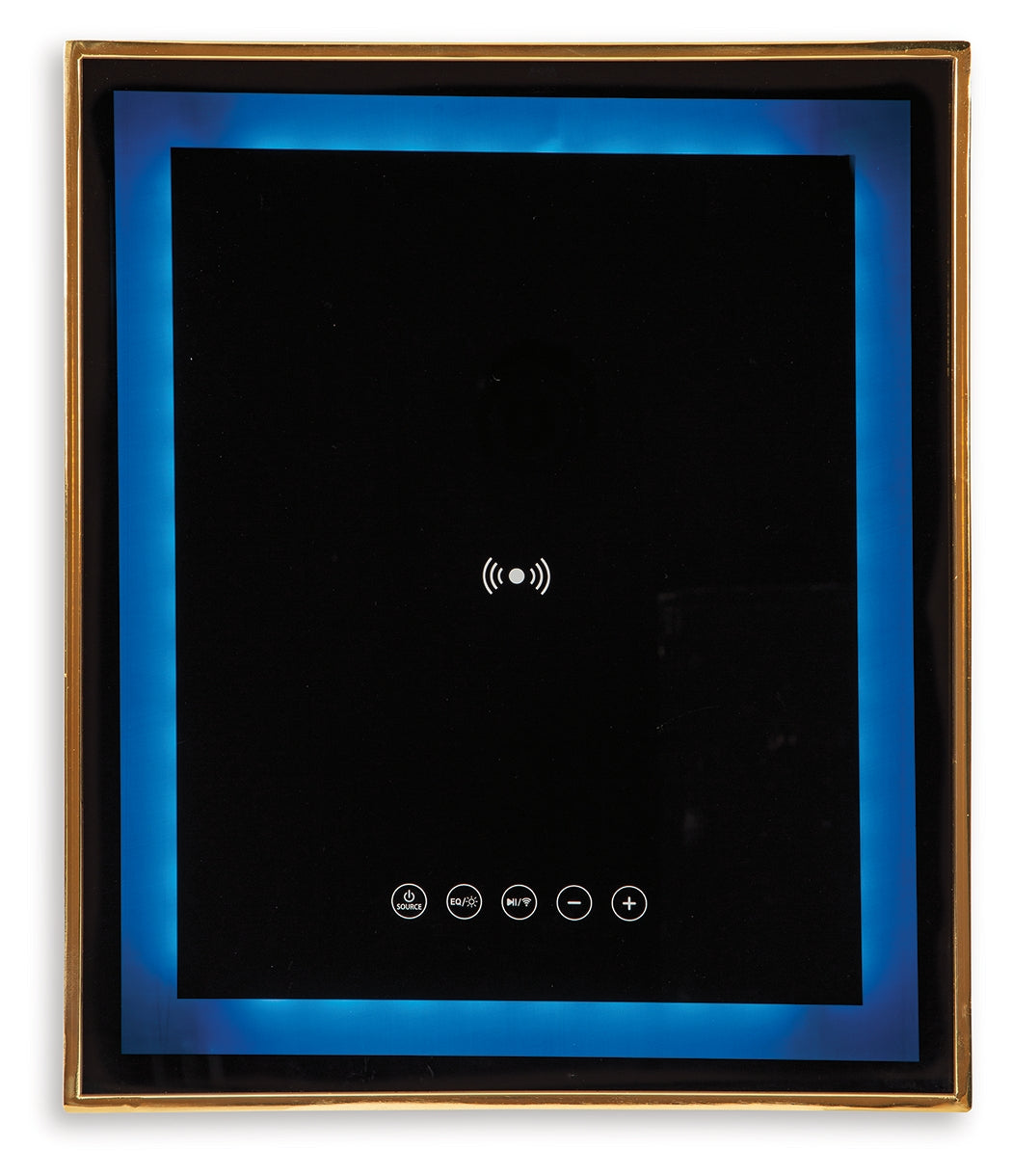 Top-down view highlighting black glass surface and touch controls