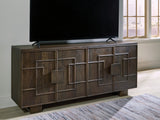 Cato Accent Cabinet shown with TV on top