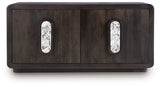 Elliston Accent Cabinet head-on view with doors open